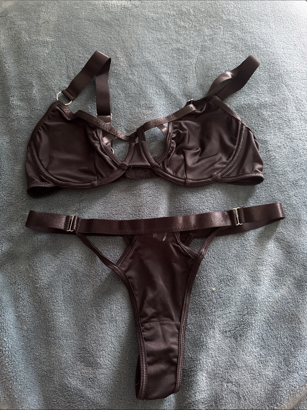 Black Strappy Intimates Set